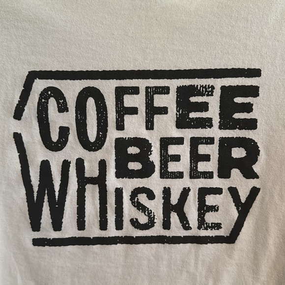 NWT Men’s Goodfellow “Coffe, Beer, Whiskey” T-Shirt - Picture 3 of 4